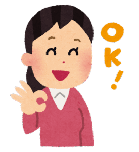 OKサインをしている女性のイラスト。自分の都合に合わせられる働き方に満足している様子を表現。