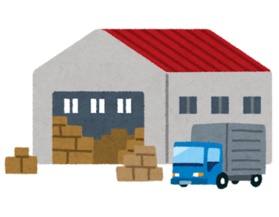 倉庫のイラスト。