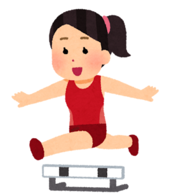 低いハードルを飛ぶ女性のイラスト。スキマバイトへのハードルの低さを表現。