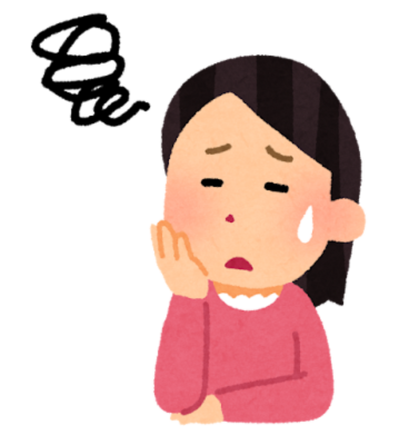 困っている女性のイラスト