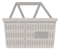 カゴのイラスト。