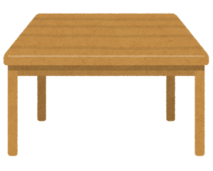 テーブルのイラスト。