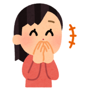 笑う女性のイラスト