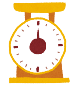 はかりのイラスト。