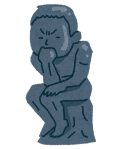 考える人のイラスト。