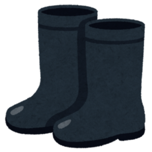 黒い長靴のイラスト