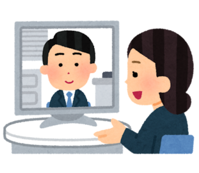 オンライン面談のイラスト