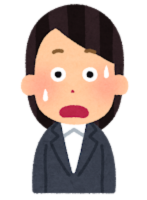 焦る女性のイラスト