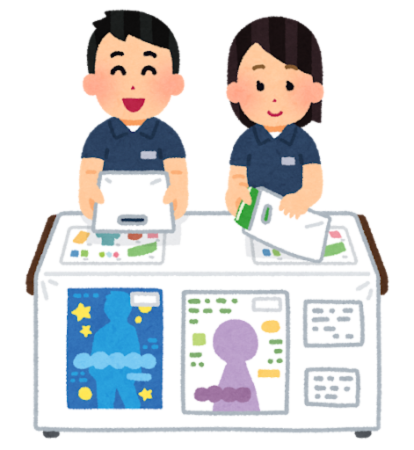 物販会場のイラスト